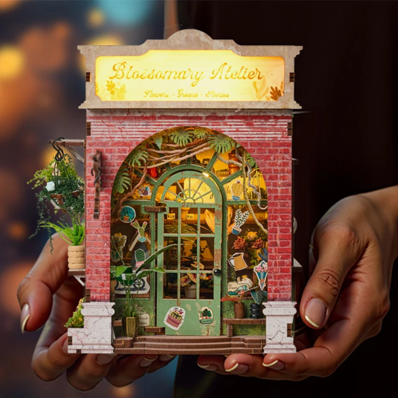 

DIY деревянные цветущие Atelier коттеджные фигурки миниатюрные подставки для книг собранные дома Casa для друзей подарки на день рождения домашний декор
