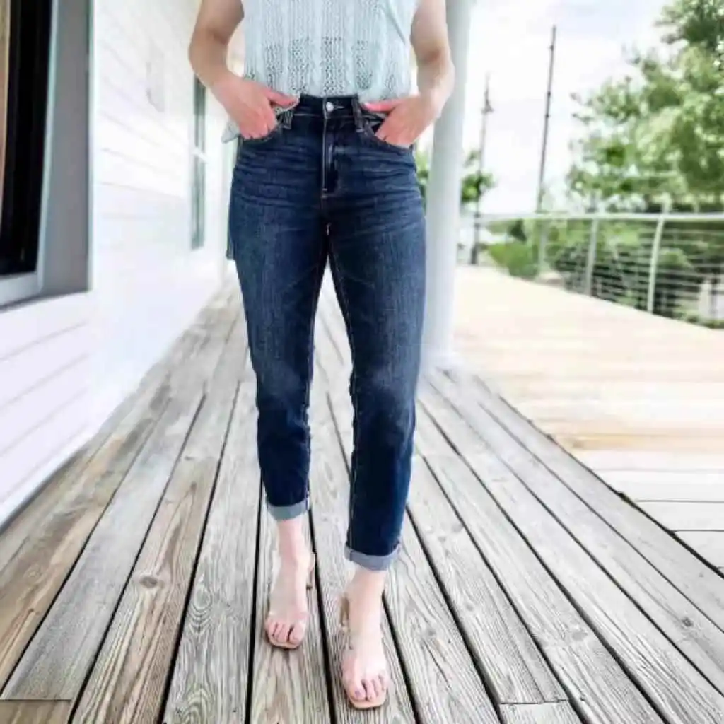 

Женские эластичные джинсовые капри 2024, независимая станция, облегающие брюки NK307, весенняя коллекция из смеси хлопка со средней посадкой и талией