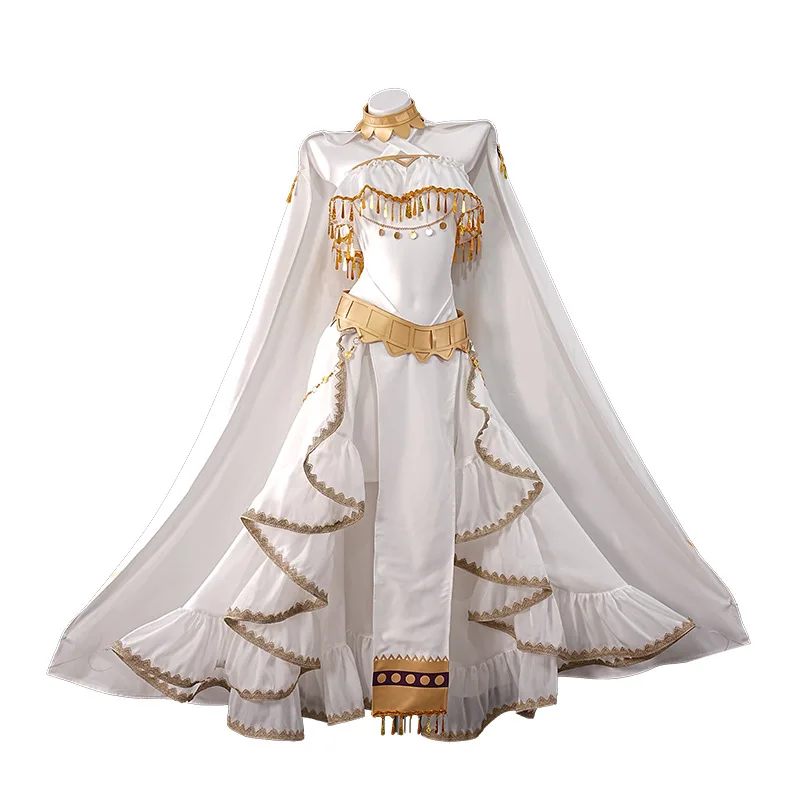 

Princess Rusha Cosplay Game Shiniyuku Kimi Yakata ni Mebuku Zouo Costume Lusha White Skirt Cloak Prop Party Play Outfit Woman