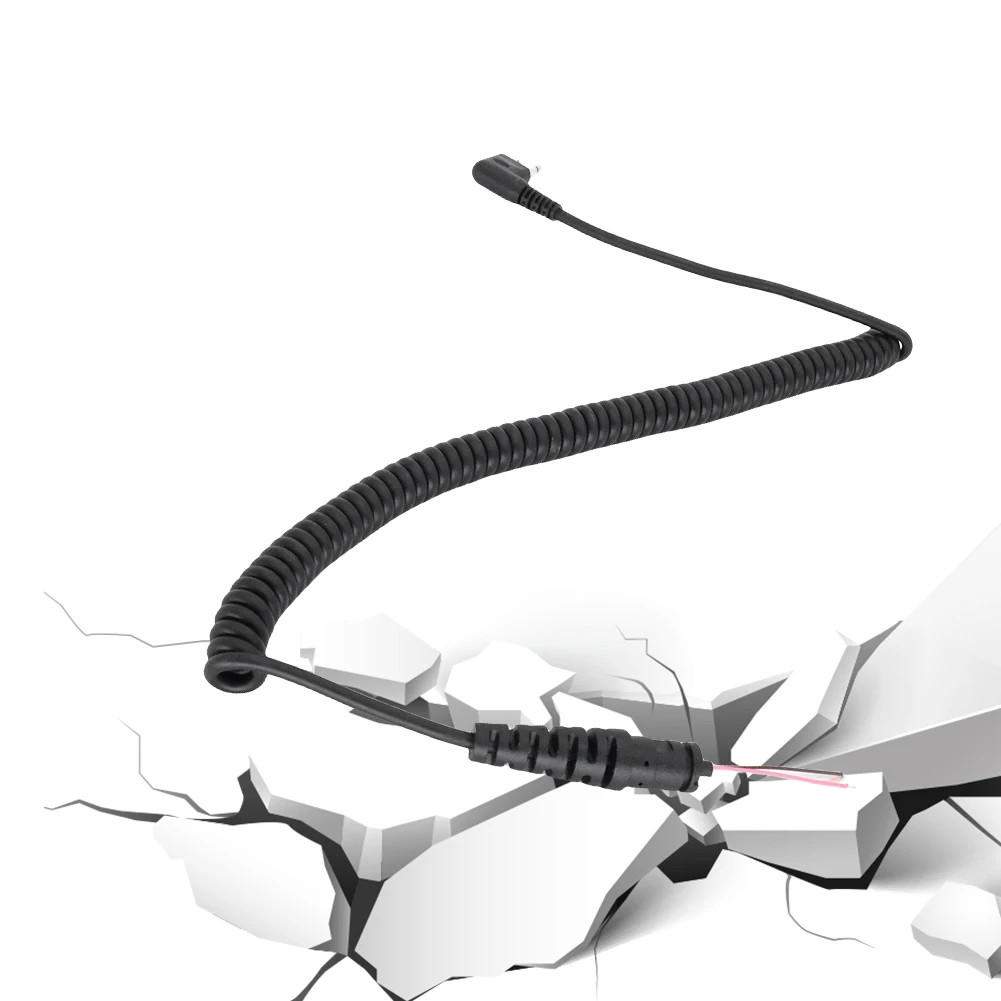 4-Wire Electric Mic Speaker Cable Line 2pins Microphone Cord for Motorola EP450 CP040 CP140 CP300 GP3188 for Hytera Wakie Talkie