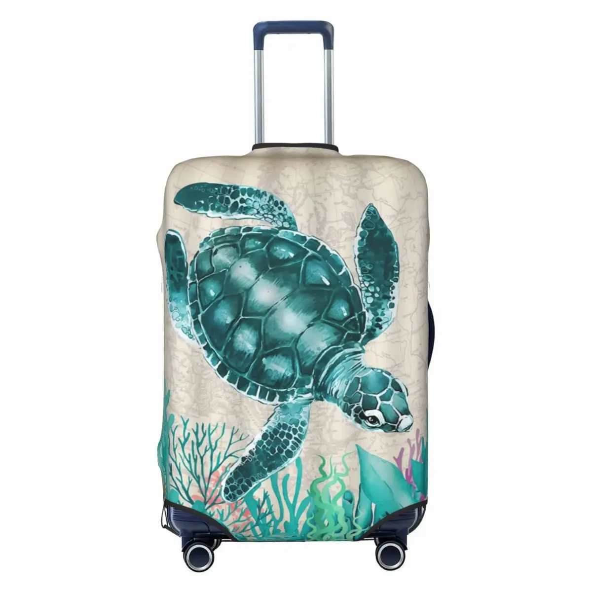 

Ocean Sea Turtle Luggage Cover Elastic Travel Suitcase Protective Covers Fits 18-32 Inch