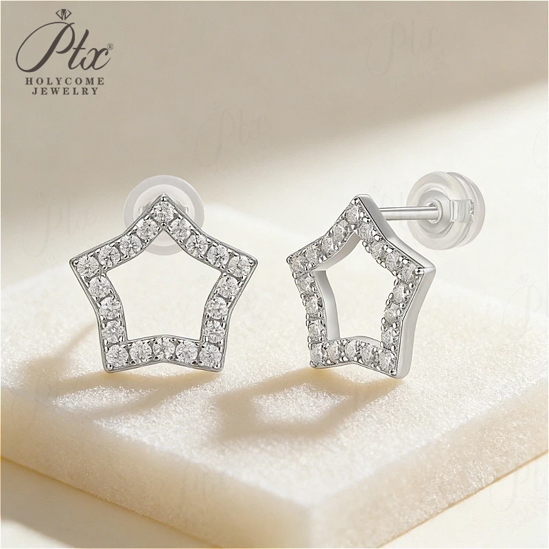 

Stud Earrings Star Round Cut Lab Grown Moissanite Ruby Sapphire Columbia 925 Sterling Silver Mother's Day Gifts Accessories