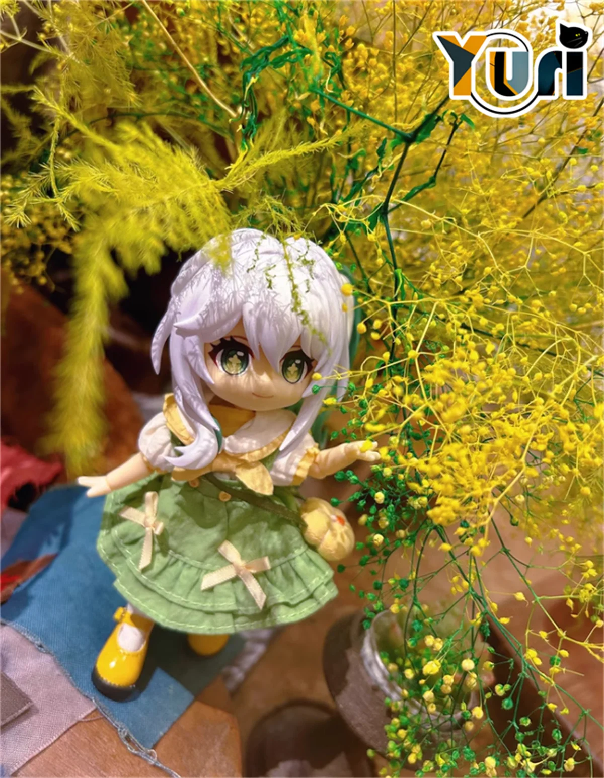 

Yuri New Anime Genshin Impact Nahida Buer Handmade OB11 OB22 1/12 BJD Hair Wig Detachable Game Cosplay Cute Props Gift