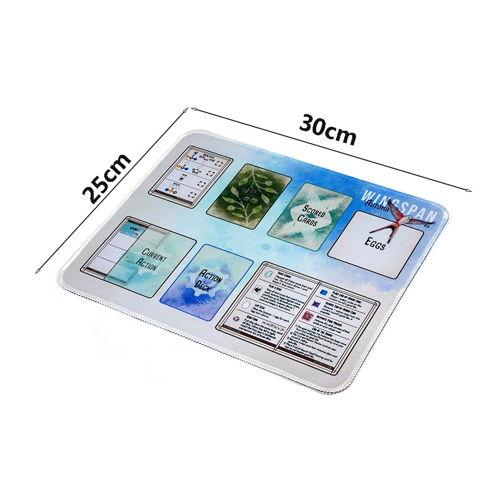 Wingspan Board Playmat Play Mat Table Mat Rubber Material Award-Winning Strategy Game About Birds Accessory