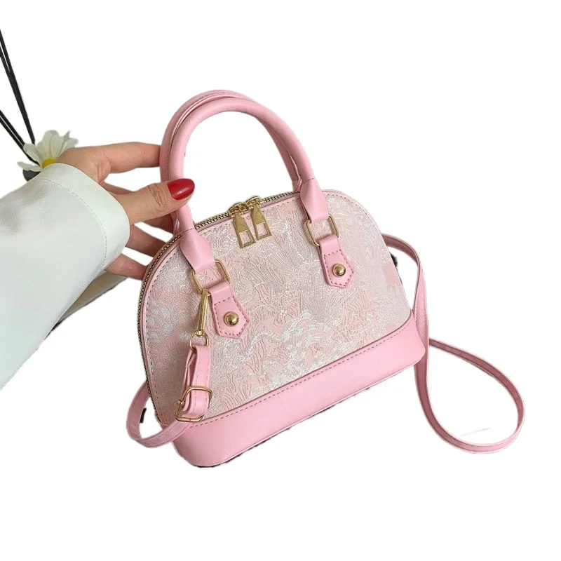 

Korean Version Handbag Messenger Bag Lace Foreign Style Messenger Versatile Outdoor Shell Mobile Phone Bag Fashionable Simple