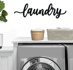 Laundry Room Décor Metal Wall Art Backdrop Decoration Rustic Laundry Room Signs for Living Room Study Porch, Home Decoration
