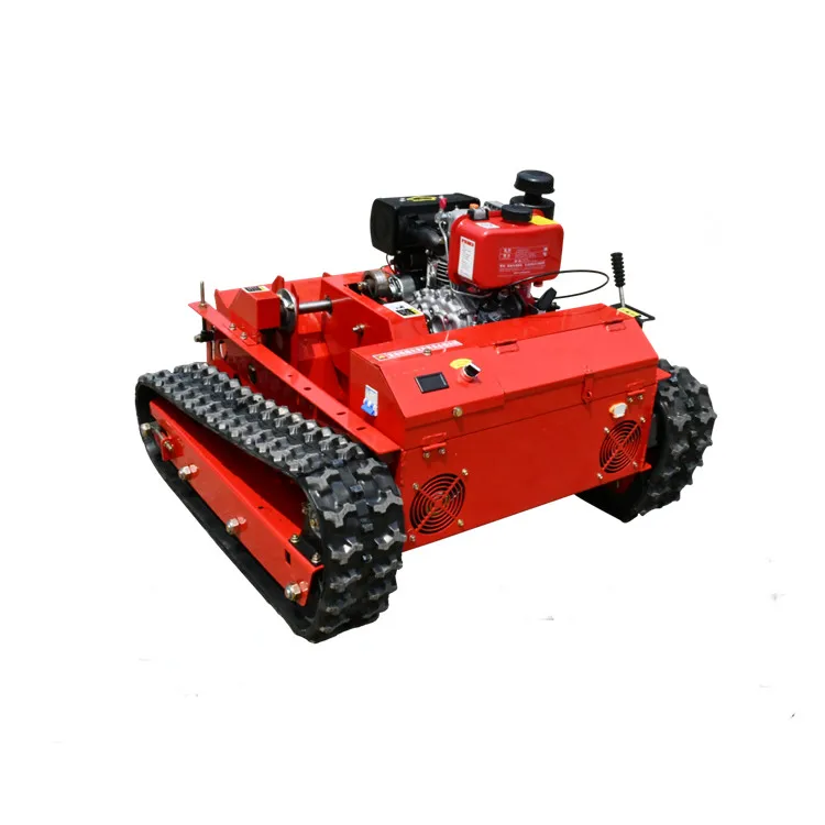 9HP Garden Use Grass Cutting Machine Flail Mower 500mm 800mm Orchard Crawler Remote Control Lawn Mower