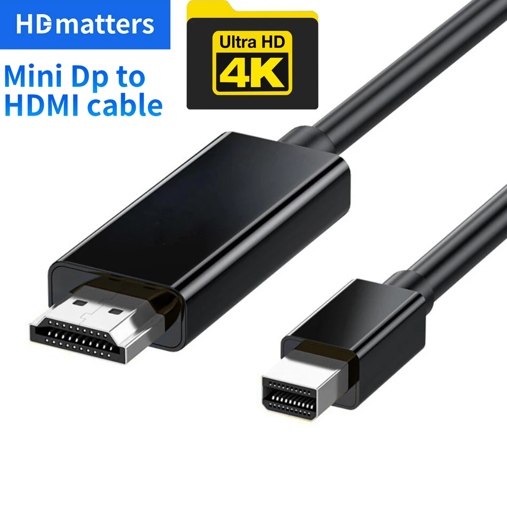 Kabel Mini Displayport do HDMI Kabel adaptera 4K 30Hz Thunderbolt Mini DP do HDMI HDTV do Macbook pro Air Mini Imac Lenovo Asus