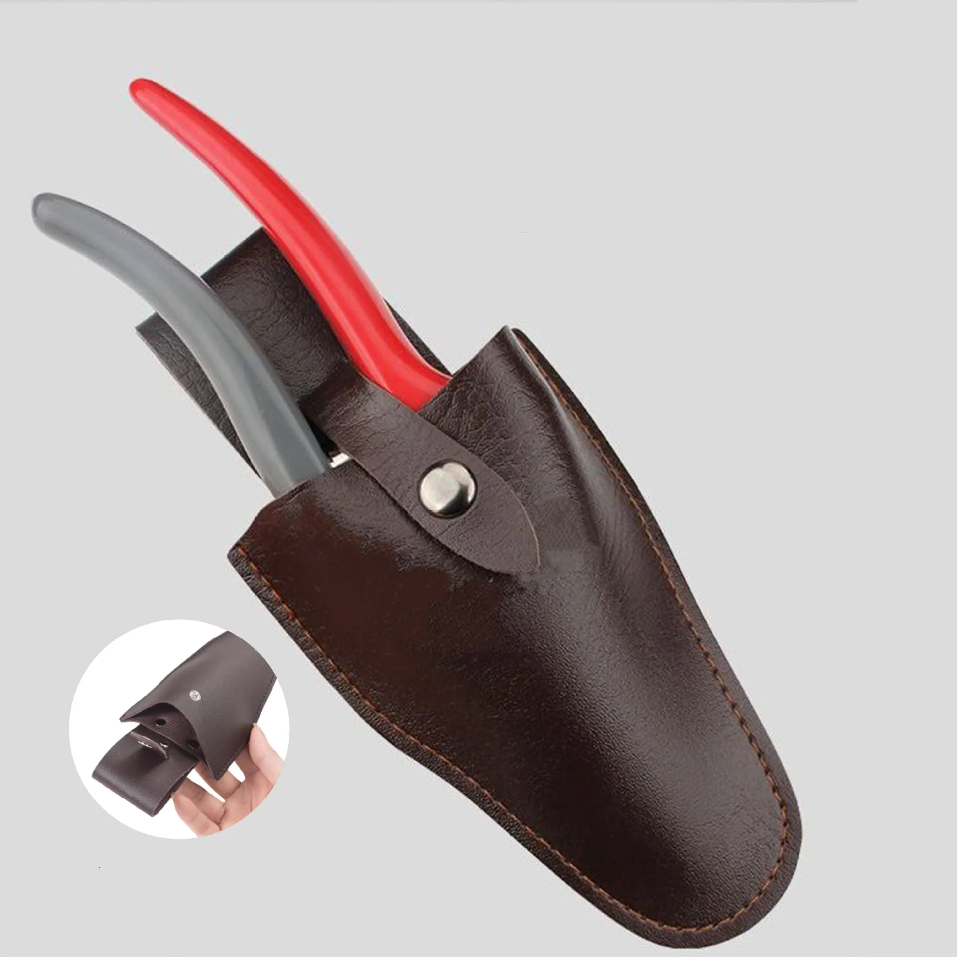 1PC Pruning Scissors Leather Tool Bag Electrician Waist Holder Pliers Storage Portable Buckle Pouch For Gardening Trimming Tools