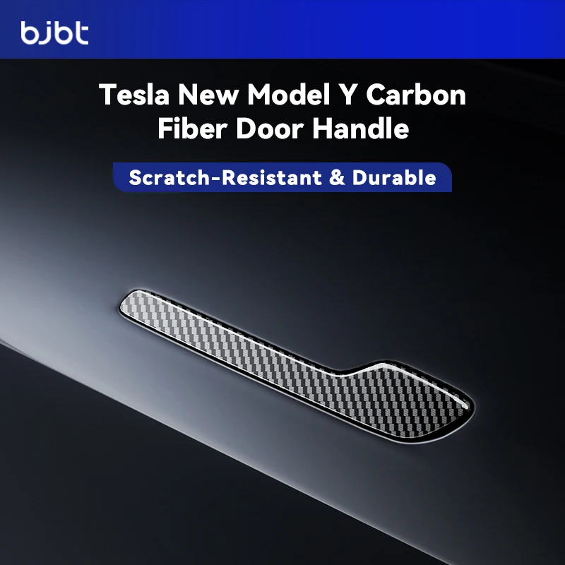

BJBT Автоаксессуары: Комплект из 4 накладок на ручки дверей автомобиля, прочные защитные декоративные наклейки для Tesla Model 3/Y/YL 2025 2026