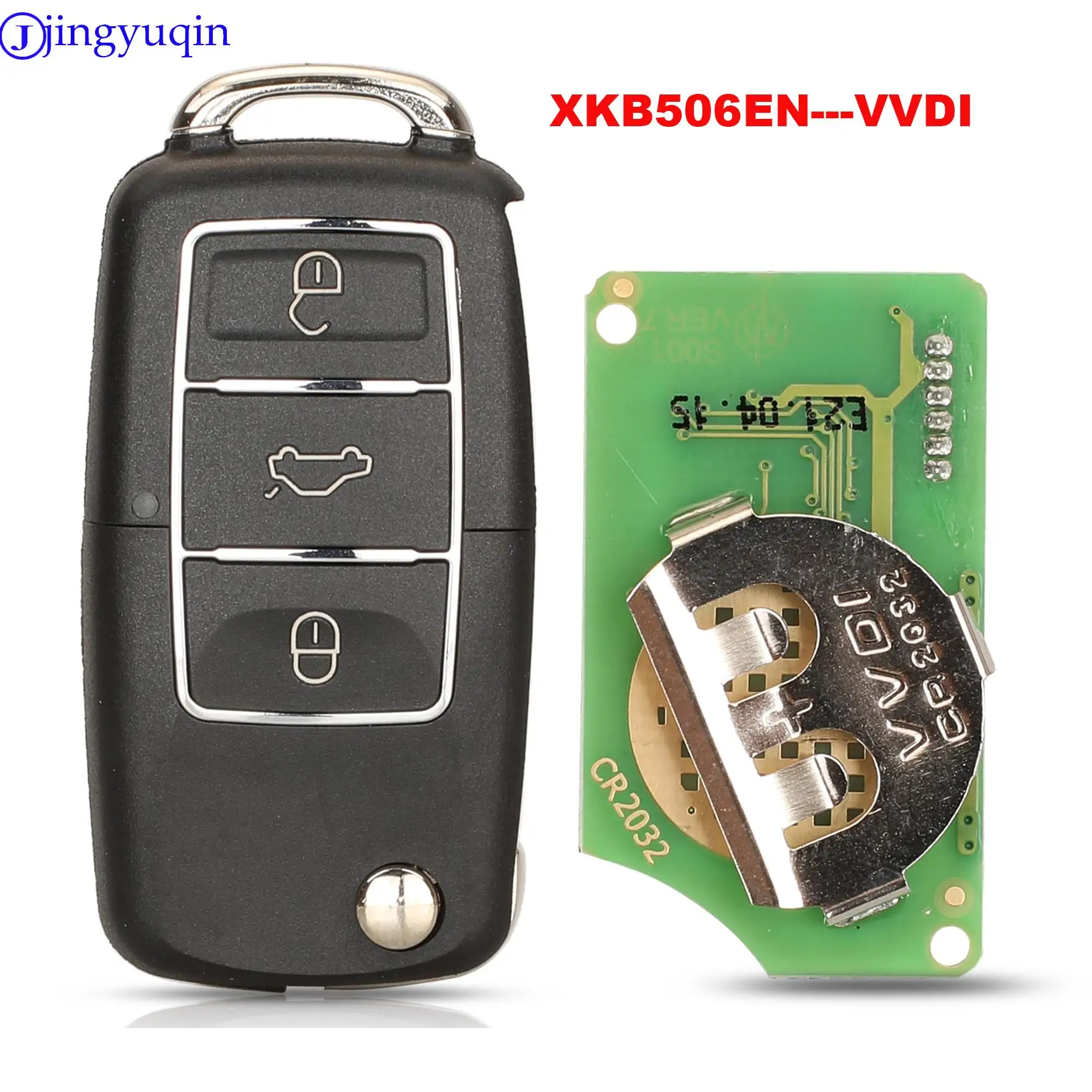 Xhorse XKB506EN Wire Remote Key for VW B5 Flip 3 Buttons Extreme Black English Version 5pcs/Lot