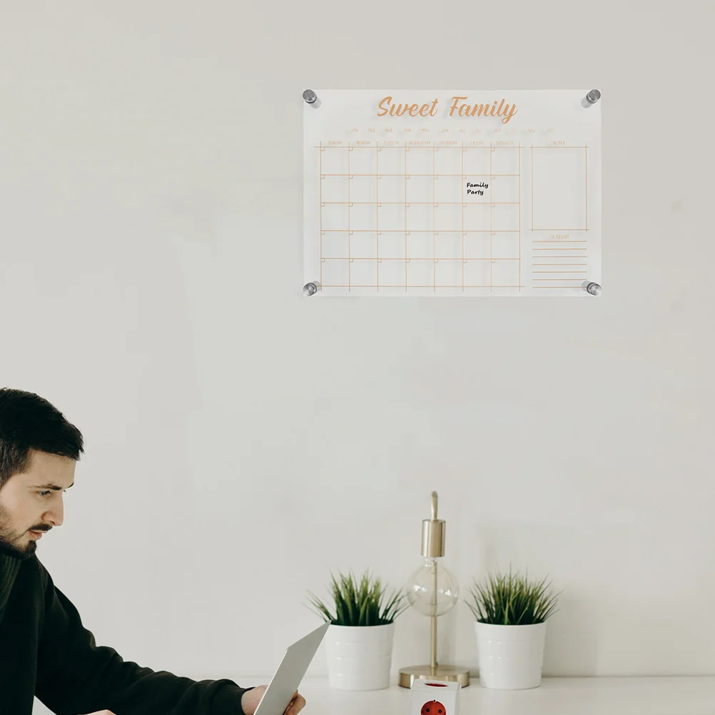 1 مجموعة 1 مجموعة متعددة الوظائف رسالة الاكريليك قابل للمسح ملاحظة المجلس لمكتب المدرسة خطة أسبوعية عرض مجلس القرطاسية القابلة للطباعة #3