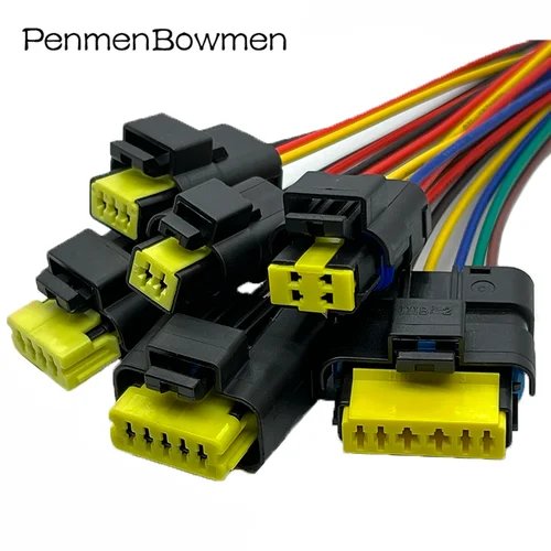 Imagen 2 del producto 1 Juego de 2 3 4 5 6 pines lámpara de luz de giro de coche conectores de Cable eléctrico hembra Mal enchufe de arnés de cables para Renault Peugeot Citroen