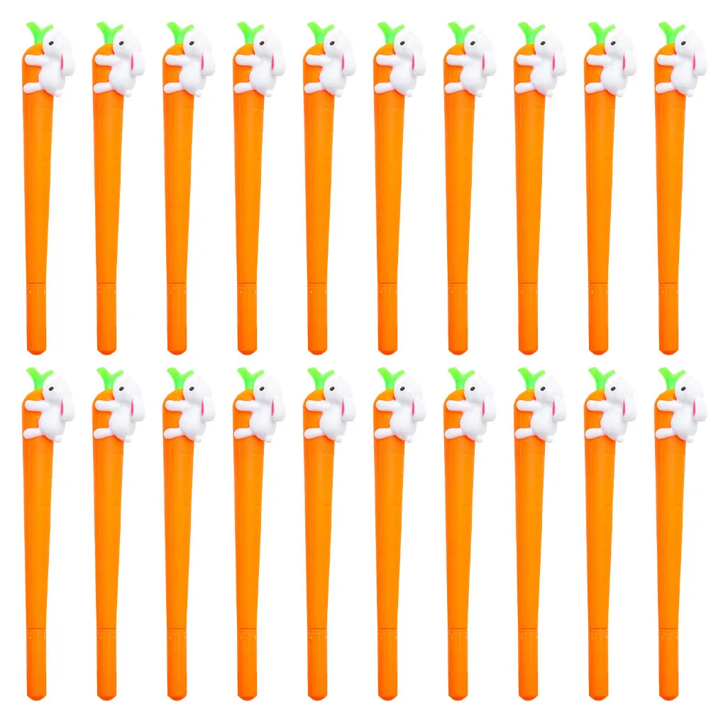 24 قطعة 0.5 مللي متر حبر جل أقلام الجزرة الأرنب الكرتون تصميم مدرسة مكتب ملاحظة تدوين أقلام الكتابة لوازم التلوين الحرفية #2