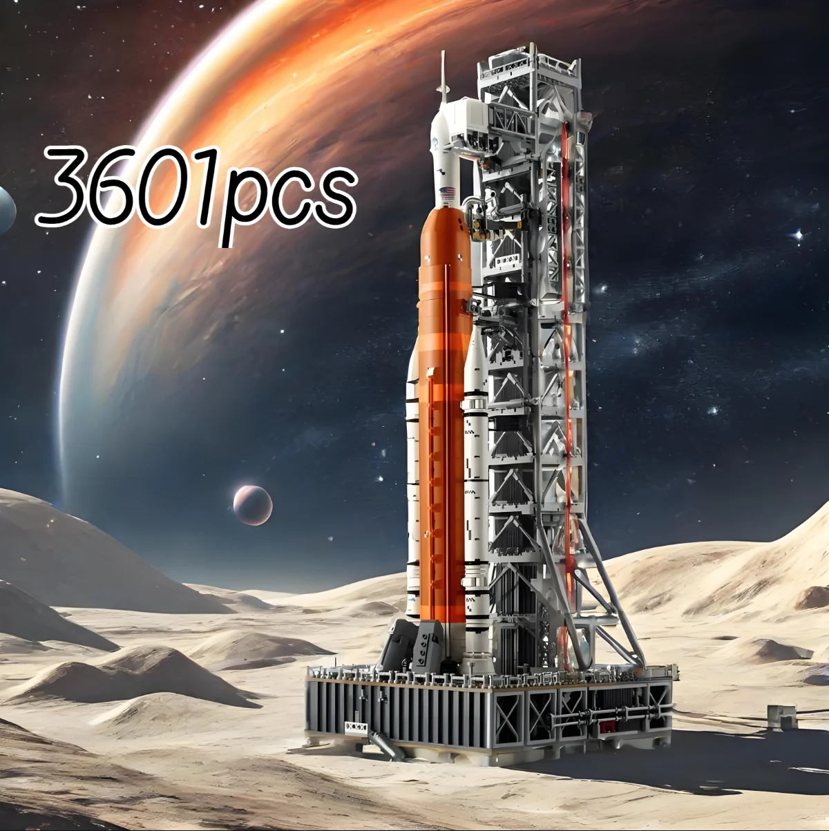 

3601 шт., креативная система космического запуска, кирпичи, сборка моделей, игрушки для детей, рождественский подарочный набор, домашний декор