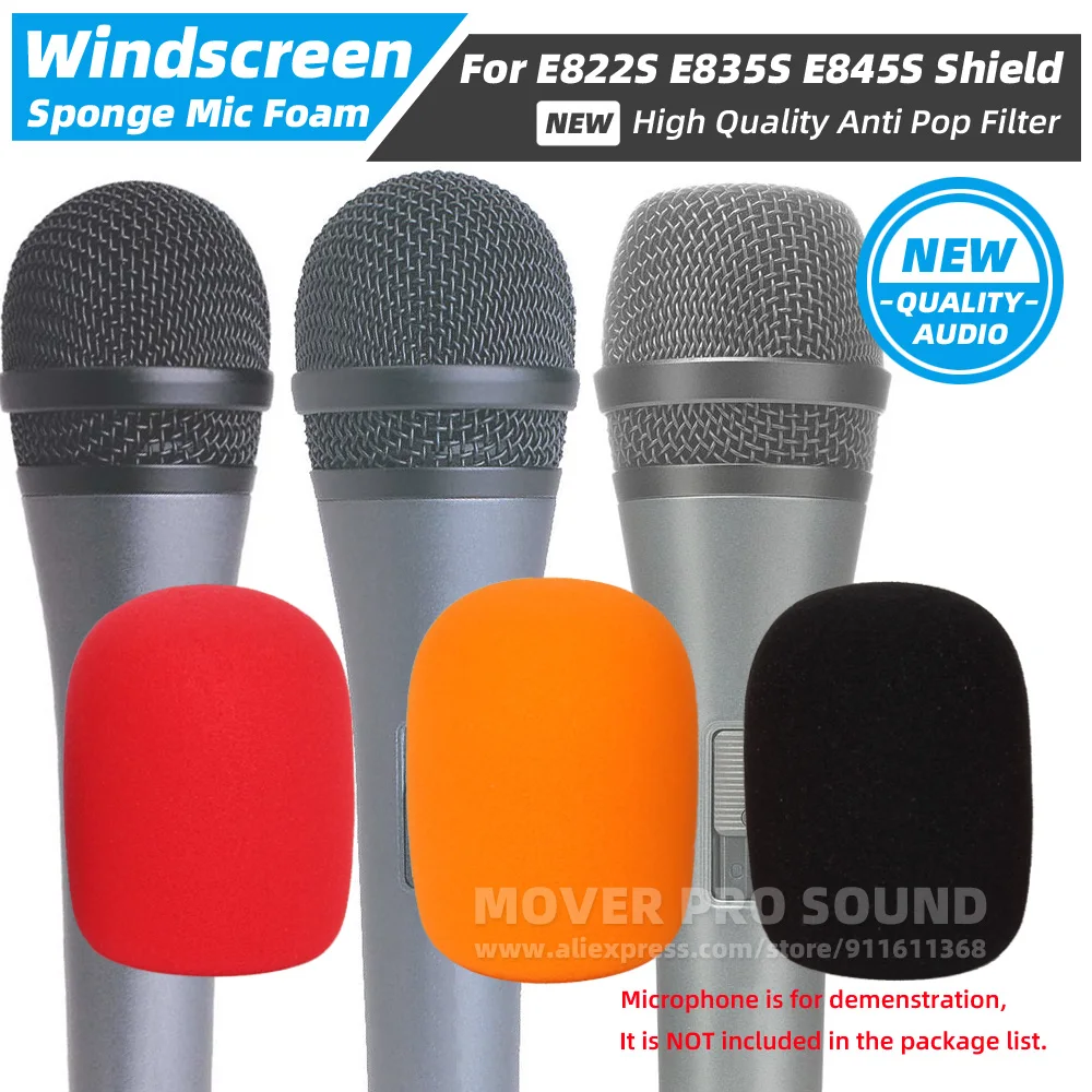 

For SENNHEISER E822s E825s E835s e822 e825 e835 e 822 825 835 s Windscreen Foam Microphone Sponge Pop Filter Mic Windproof Cover