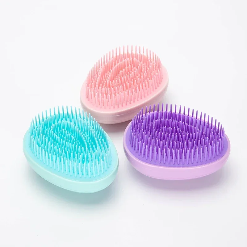 Mini Egg Round Shape Hairbrush Small Scalp Massage Comb Soft Portable Hair Brush Wet Dry Detangling Hairdressing Comb for Travel image 4
