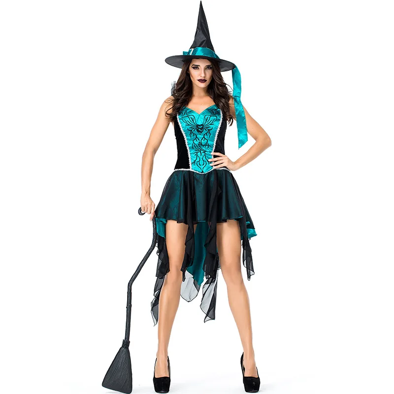 

【In Stock】SanyMuCos Cosplay Costume Halloween Swallowtail Witch Cosplay Clothing Party Dress Witch Game Suit