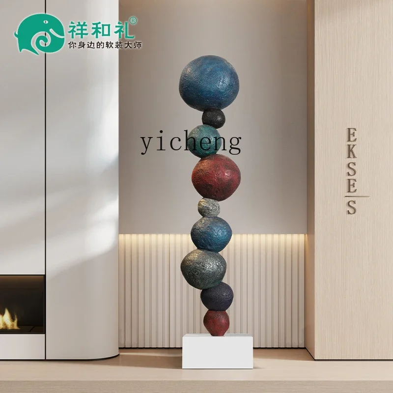 C1  entrance decorative ornaments living room fiberglass hotel lobby sculpture large floor-to-ceiling high-end artworks