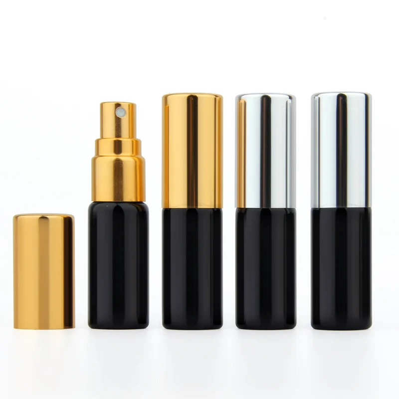50 ชิ้น 5 มิลลิลิตรมินิขวดน้ําหอมแบบพกพาสเปรย์ขวดคอนเทนเนอร์เครื่องสําอางที่ว่างเปล่า Travel อลูมิเนียมน้ําหอม Atomize