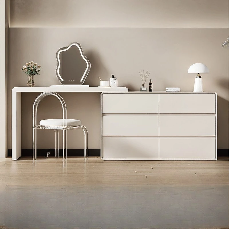 

Solid wood, paint, cream wind, dresser, chest of drawers, modern simplicity, bedroom Internet celebrity telescopic