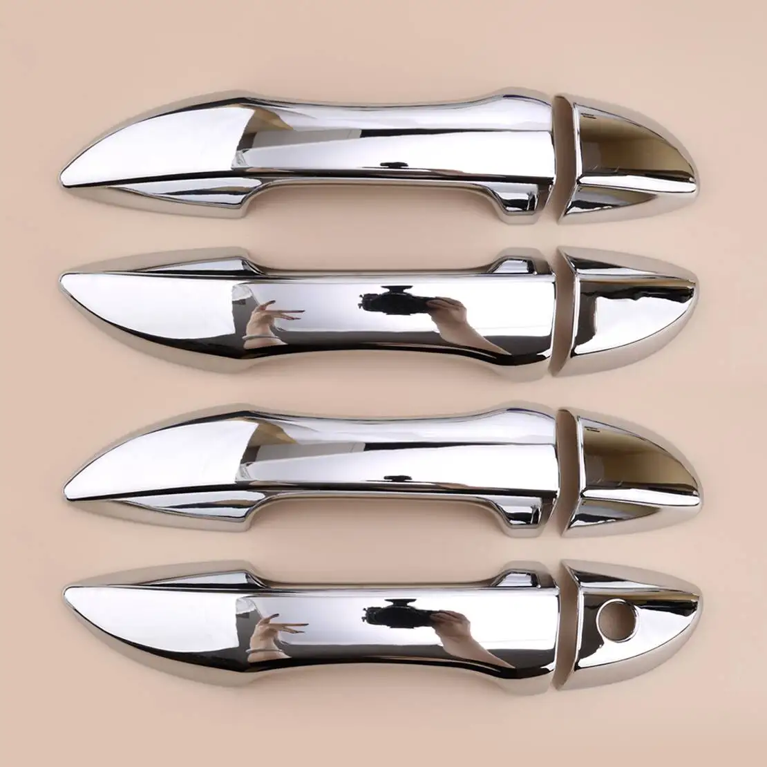 

1 Set Silver ABS Exterior Door Handle Frame Cover Trim Fit For Toyota Corolla Sedan 2014-2019