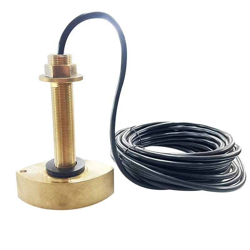 Dual Frequency 600W 50kHz/200kHz Fish Transducer Marine Supplies for Boat Sea Water Temperature Sensor