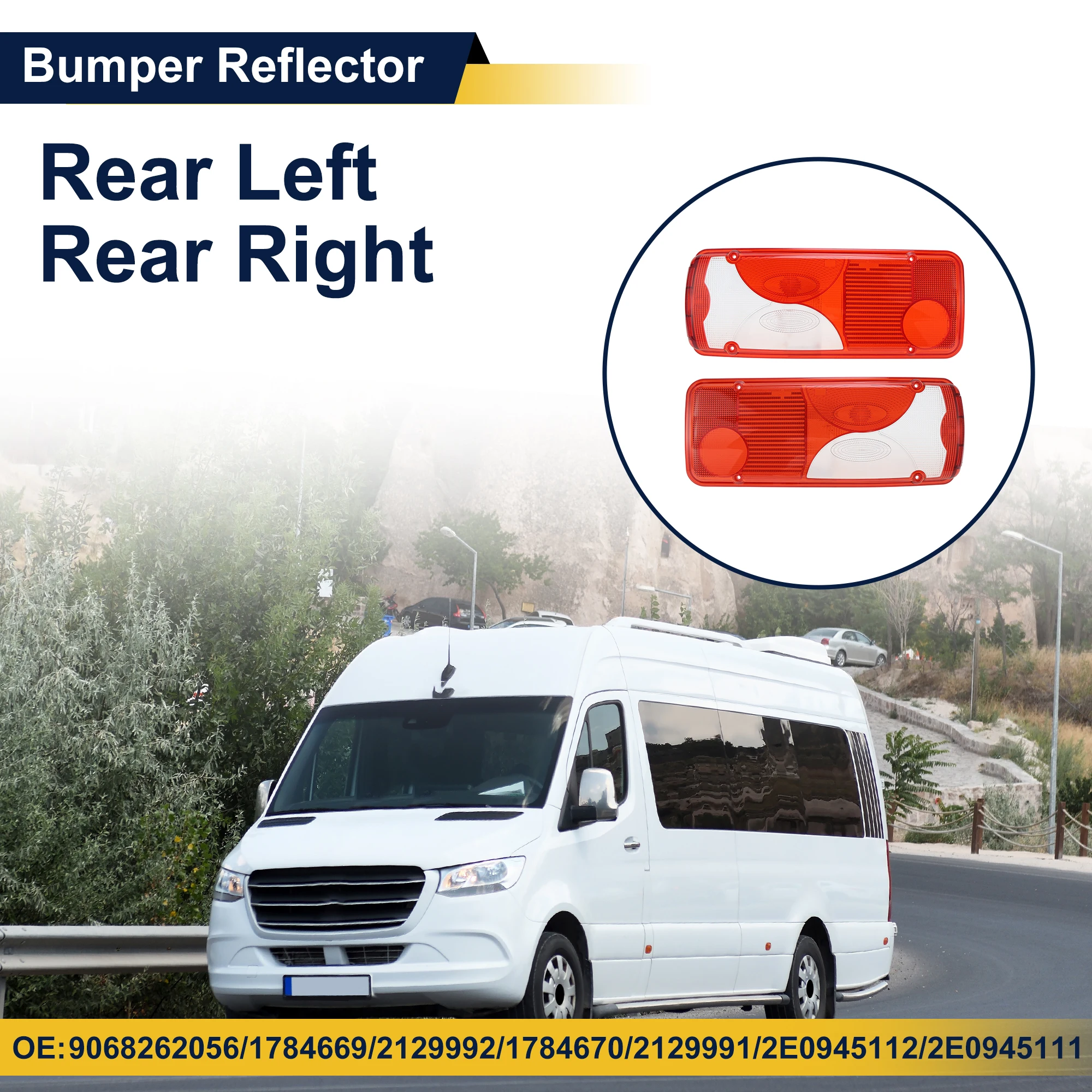X Autohaux Rear Left Right Brake Pads for Mercedes-Benz Sprinter 2006-2019 Red 1Pair