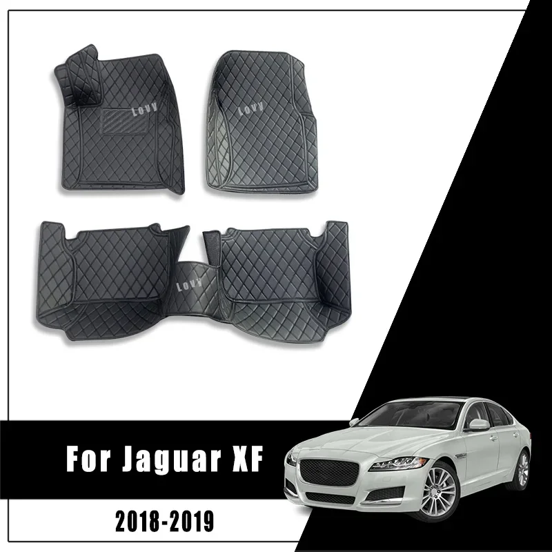 

For Jaguar XF 2019 2018 Car Floor Mats Carpets Auto Accessories Interior Parts Covers Automobiles Pedals Waterproof Protect Foot