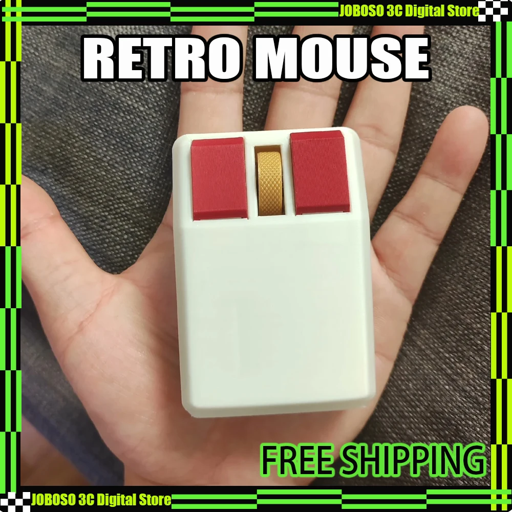 

Retro Wireless Mouse replica Commodore Amiga 1351 Tank Mouse 80s Style Replica Silent Clicks 3DPI Levels 2.4G 1AA Battery
