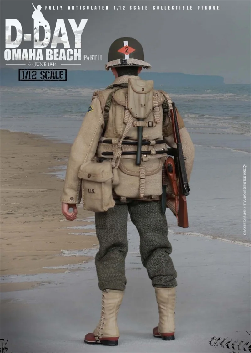 เรื่องราวทหาร SSM-004 1/12 ทหารชาย US 2nd Ranger Battalion Captain 6 ''Action Figure ของเล่นสต็อก