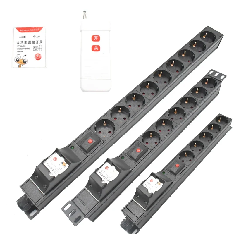 

PDU Power strip 16A Wireless remote control switch High power single-phase 220V Source intelligent remote controller EU Socket