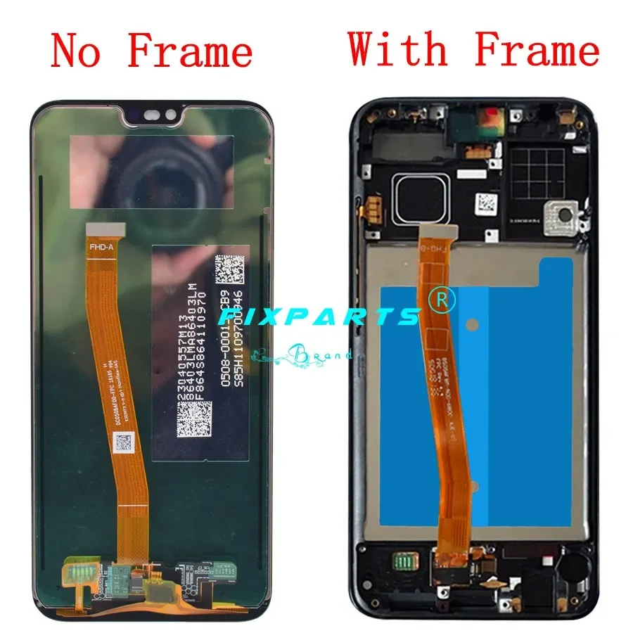 Tested Well For Huawei Honor 10 LCD Display With FingerPrint Touch Screen Assembly COL-AL10 COL-L29 L19 Screen With Frame