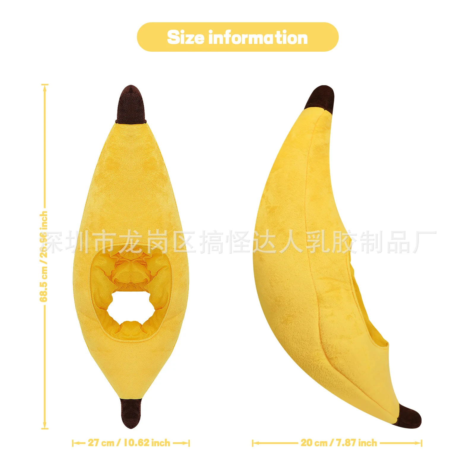 Kreative süße seltsame Banane Kopfbedeckung Hut Plüschtier Obst Hut Foto Requisiten