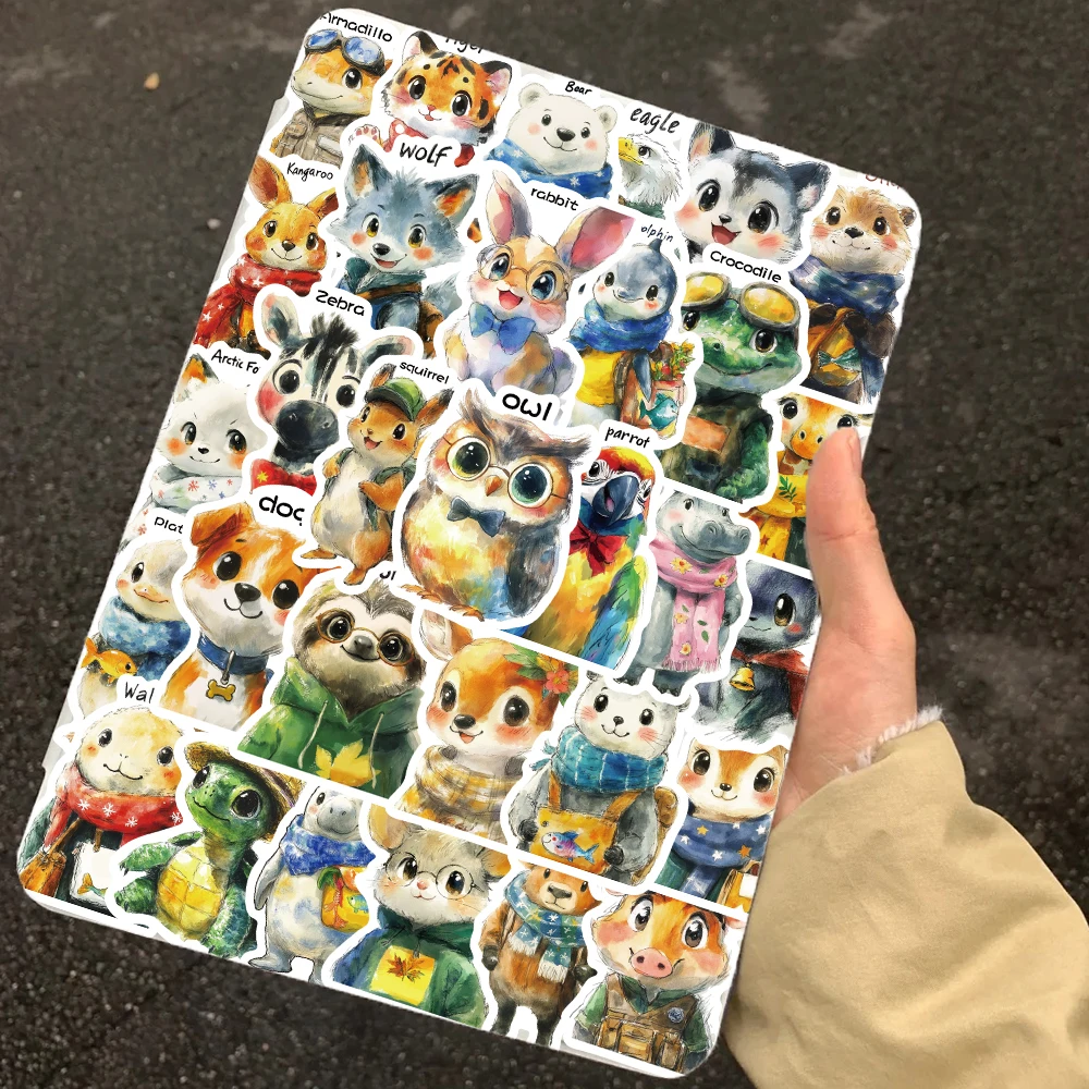 50 قطعة الكرتون الخيال الحيوان كليب الفن ملصق مضحك الكلب الباندا الثعلب ملصق مائي DIY بها بنفسك سجل القصاصات مذكرات الثلاجة القرطاسية سكيت ملصق #6