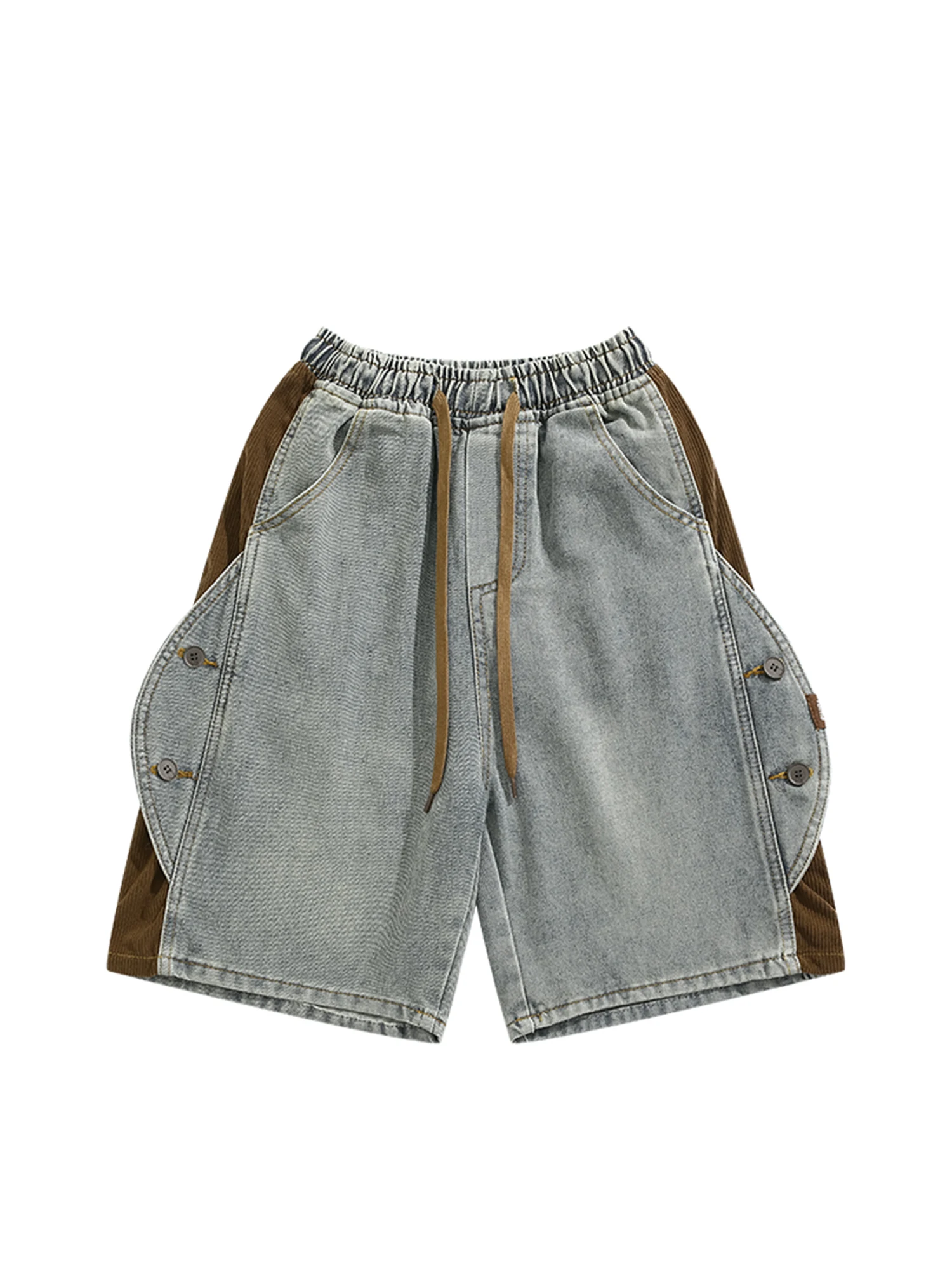 

Женские джинсовые шорты длиной до колена, джинсовые шорты с высокой талией, 2000-е годы, Y2k, Harajuku, винтажные ковбойские шорты большого размера, летняя одежда