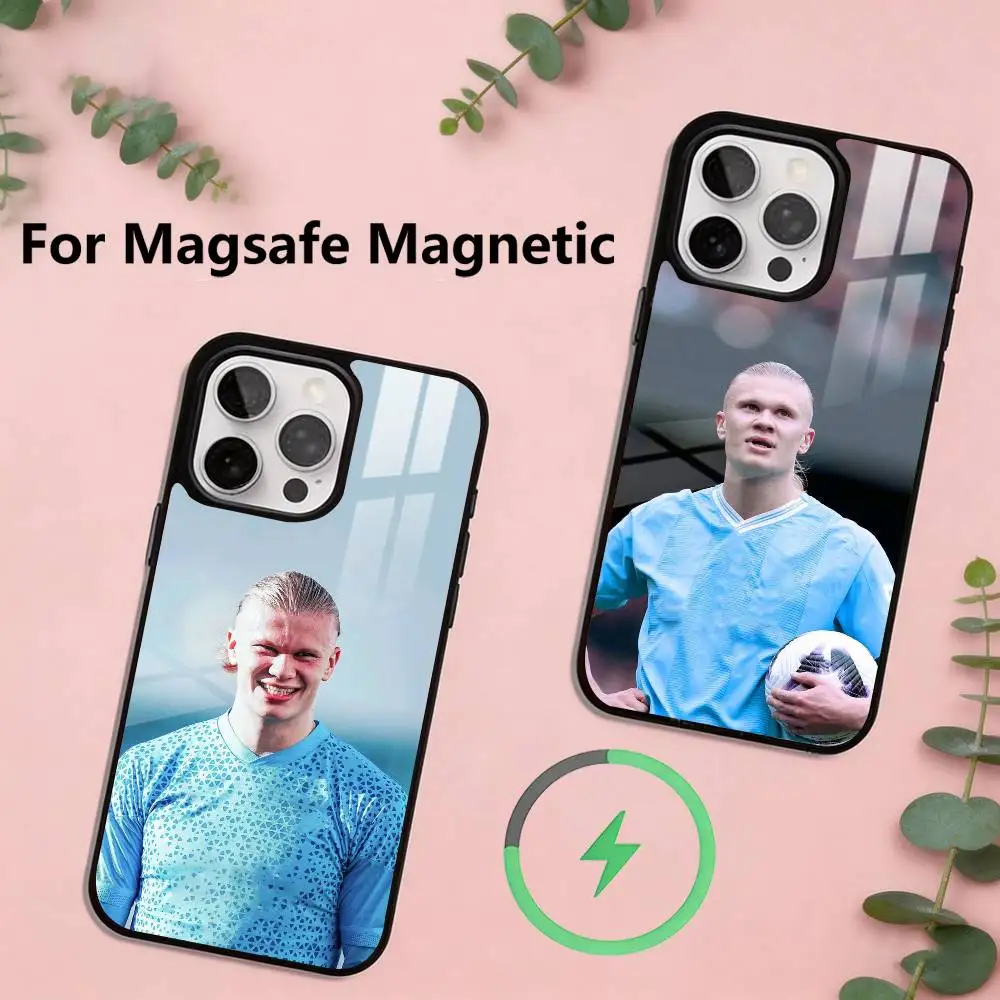 

F-Football E-Erling H-Haaland Phone Case For iPhone17,16,15,14,13,12,11 Plus,Pro Magnetic with Magsafe Wireless Charging