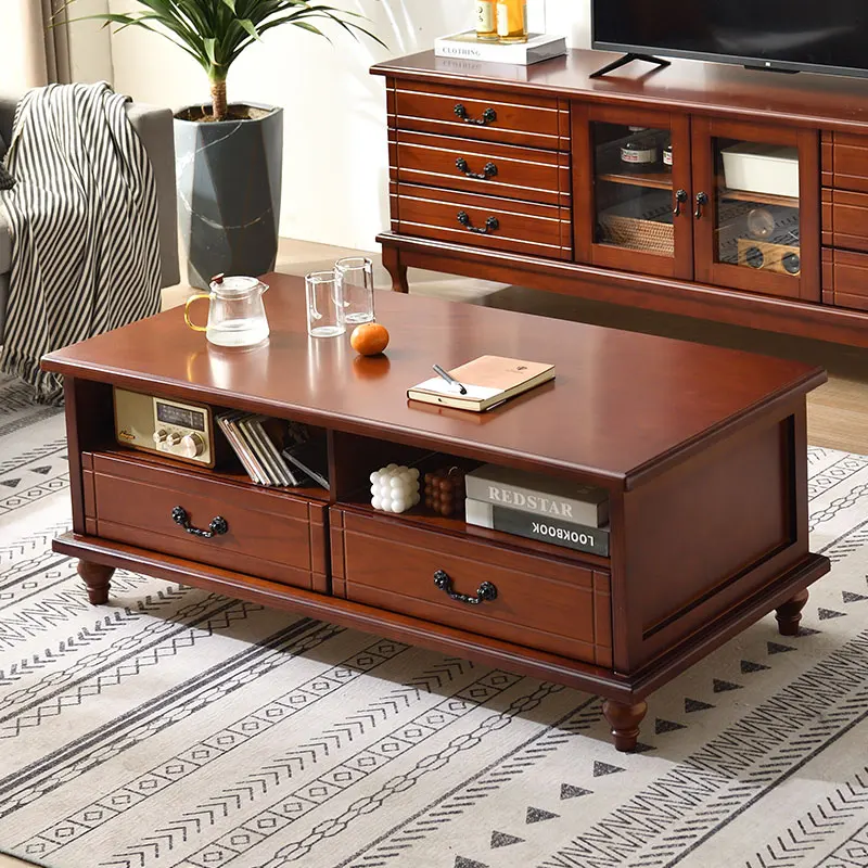 

Wood Luxury Coffee Table Modern Decoration Living Room Storage Designer Moving Side Table Writing Mesas Bajas Home Furniture