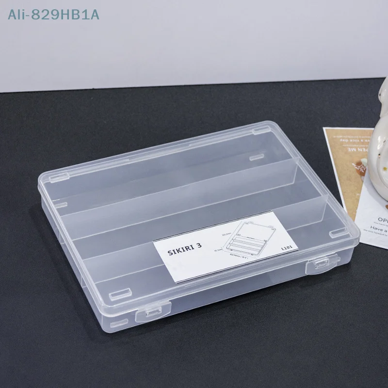 Caja de almacenamiento adhesiva para esmalte de uñas, caja de almacenamiento de joyería dividida, caja de almacenamiento de escritorio transparente de gran capacidad para salón de uñas