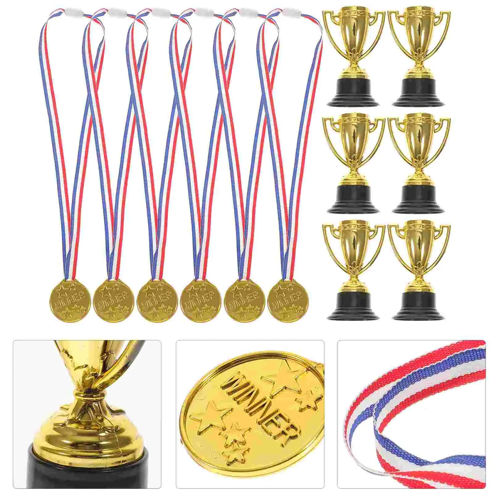 Trophy Trophies Award Medals Cup Party Gold Winner World Kids Place First Favors Competition Mini Toys S Children Athletic
