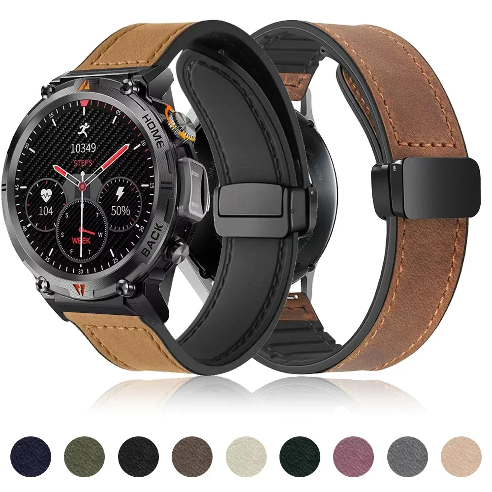 22Mm Leather Silico…