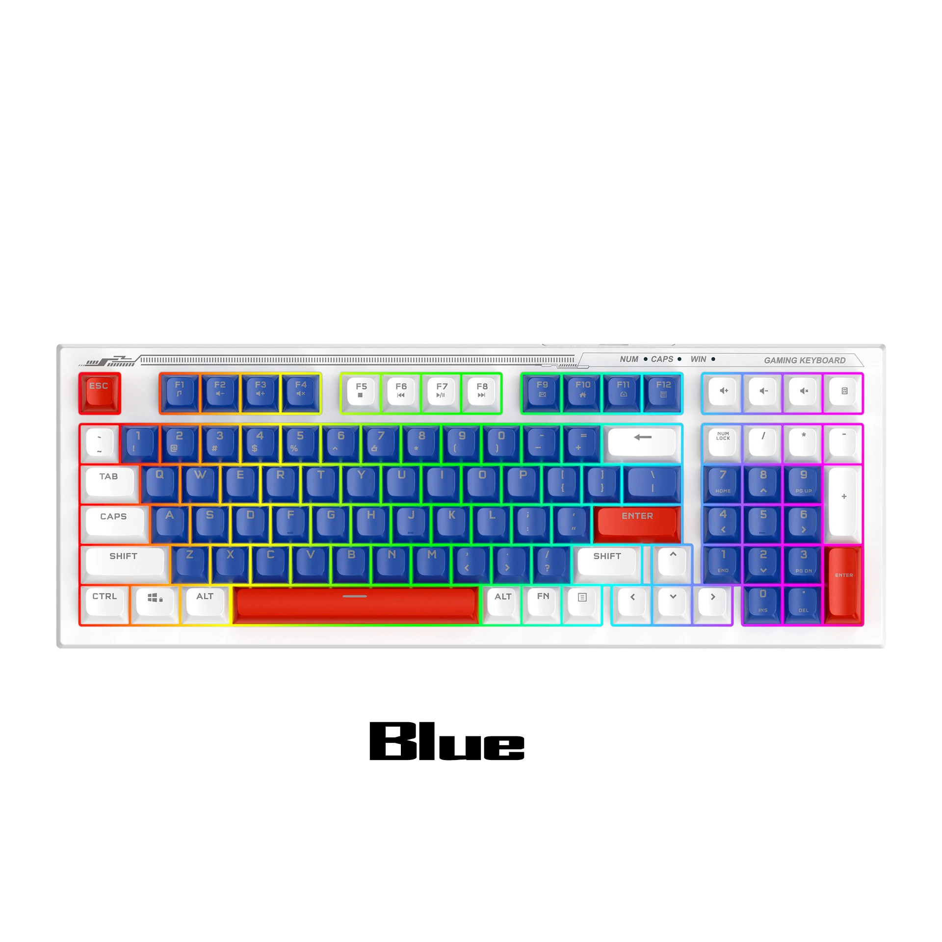 Imagem -04 - Conjunto de Mouse e Teclado Colorido Toque Mecânico com Fio tipo c Luzes do Jogo Silencioso 98 Teclas Tf610 Novo Produto 2024