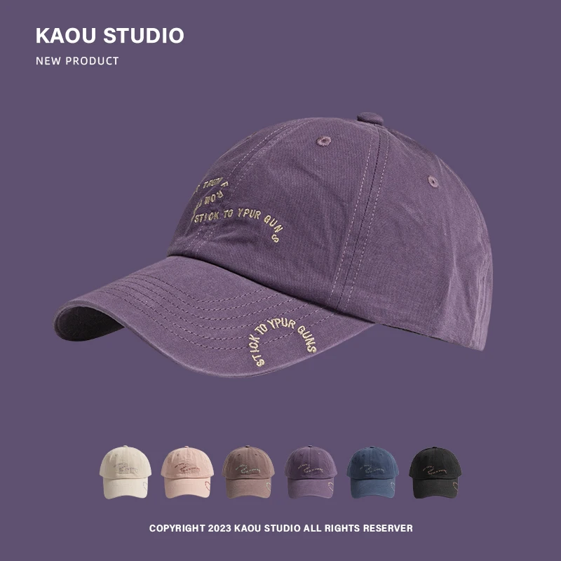

Spring and summer sunshade cap children's trend embroidery couple versatile Korean version of leisure sports baseball cap men