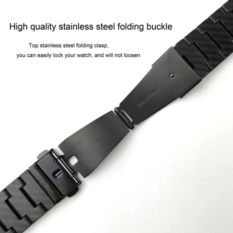 20mm 22mm Carbon Fiber Strap For Huawei Watch Ultimate/Buds/GSPro Bracelet For Huawei Watch GT5Pro/GT5 4 3 2 46mm 42mm GT2e Ba