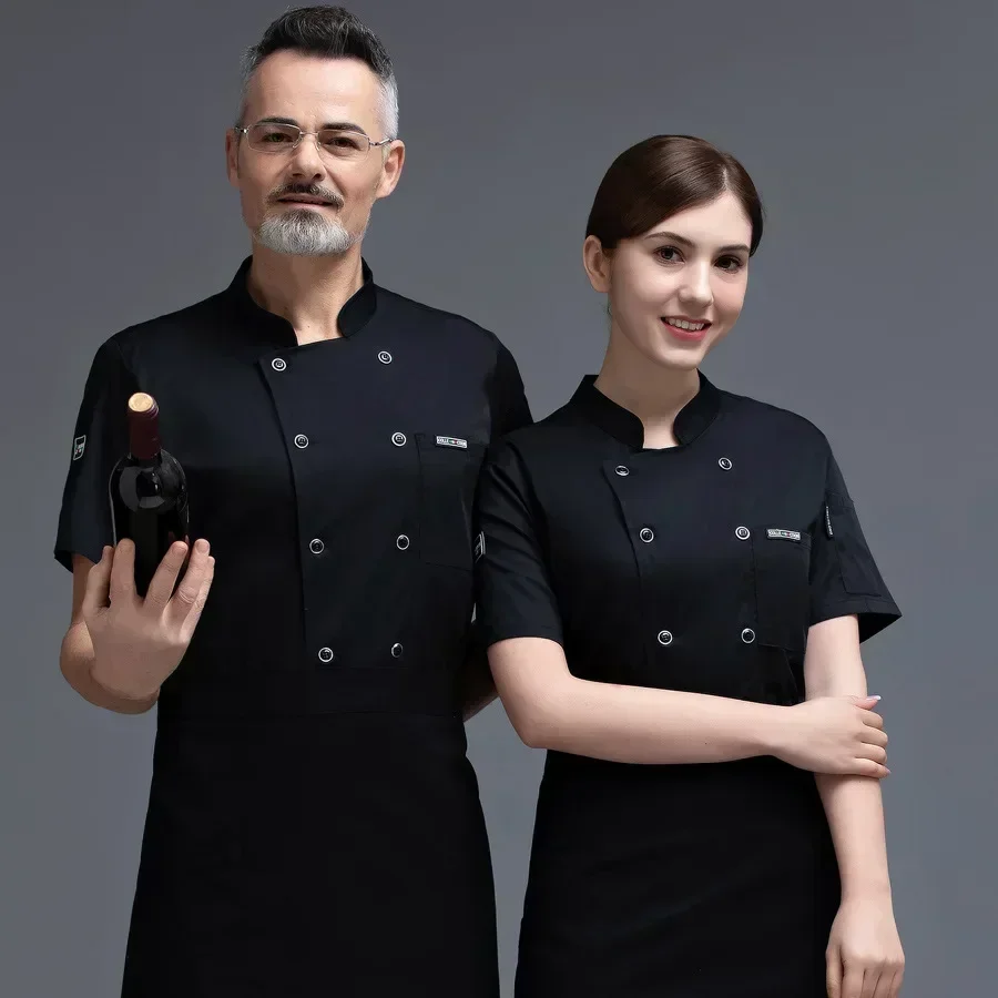 Uniformes de Chef de grand hôtel pour hommes et femmes, épais et respirants, cuisine, restauration, salle de gâteaux, vêtements de cuisine pour marmite chaude