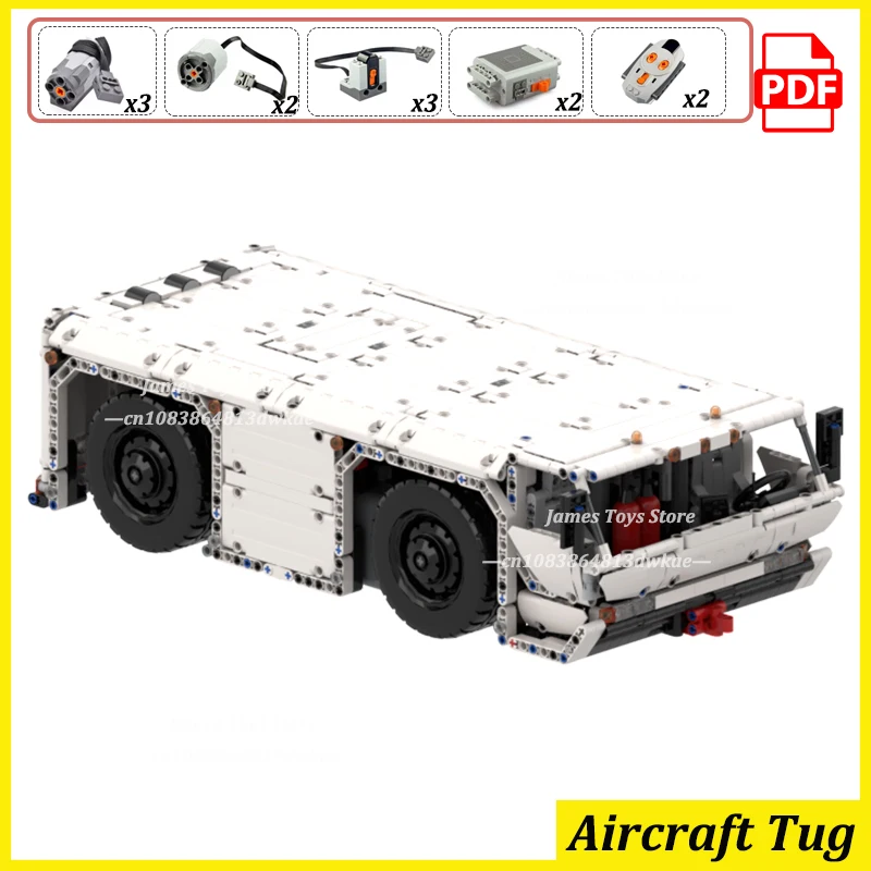 

MOCBUILDING Blocks RC Aircraft Tug Bricks Pushback Vehicle MOC Construction Technology Remote Control Tow Tractor Car Boys Gift