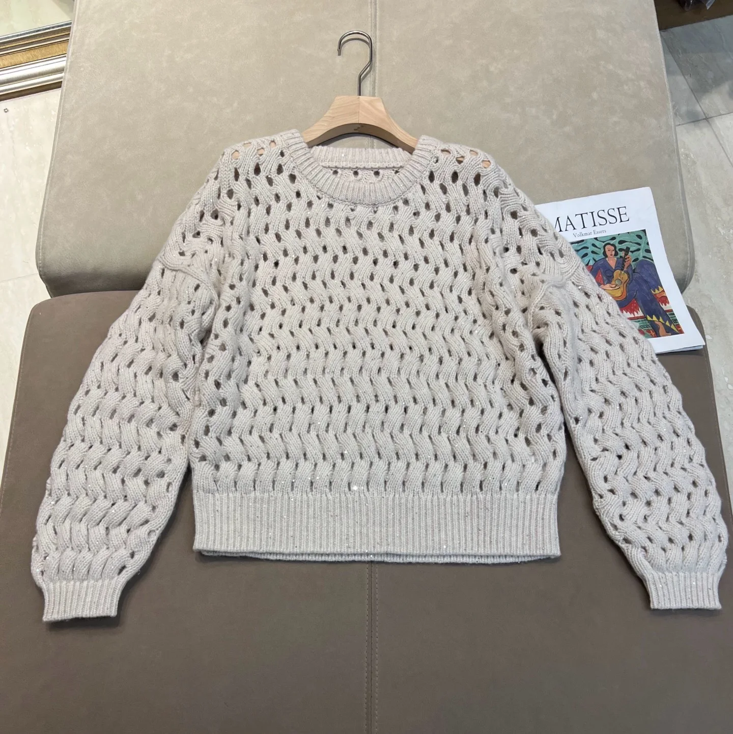 Weicher Glitzer-Mesh-Strickpul – Mesh Top Layering Bewertung und Preis