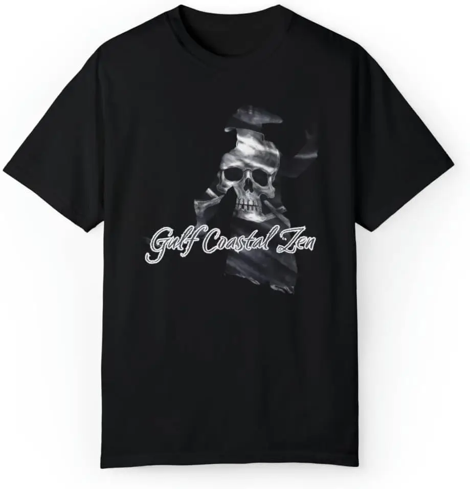 Ghost Pirate Adult Short Sleeve Comfort Colors T-Shirt Black L