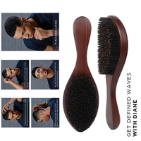 Men Afro Pro Wave Brush Curve 360 Wave Brush Bristles and Nylon Beard Styling Brush