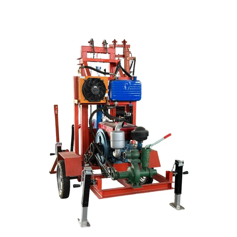Water Borehole Drilling Rig Three Wheeled Motorcycle 150m Depth Water Well Drill Rig